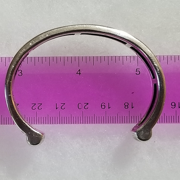 VERY RARE Silpada Sterling Silver & Leather Cuff Bracelet - Picture 9 of 12